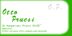otto prucsi business card